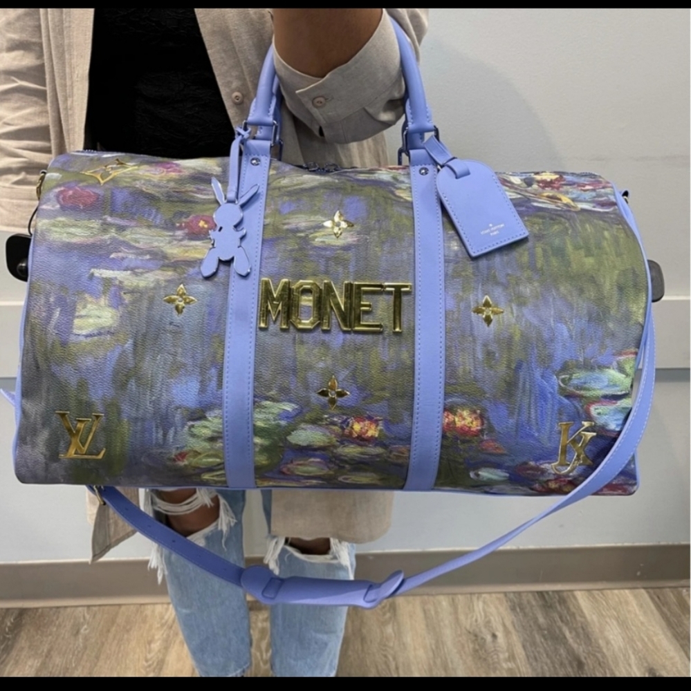 Louis Vuitton × Jeff Koon Monet Keepall 50 Bandouliere